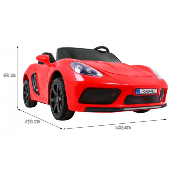 Perfecta Auto dla 2 dzieci Czerwony + Pompowane koła + Silnik bezszczotkowy + MP3 LED + Wolny Start